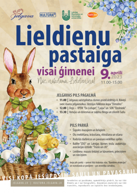 Lieldienu pastaiga Jelgavas pils pagalmā un parkā